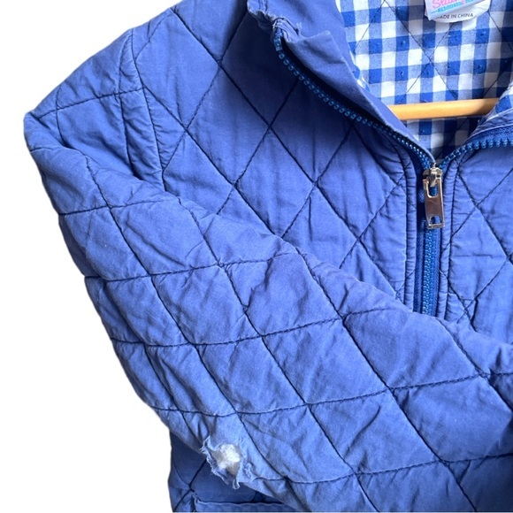 Stitchy Fish Blue Quilted Kids Size 8 (youth) Coat/Jacket,‎ Full Zip up front - Picture 5 of 8